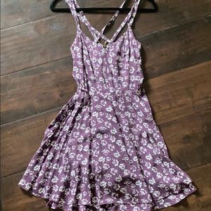 purple floral dress
